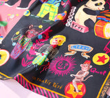 NL - NL - SSMR2403 Circus Silk Scarf(Square)