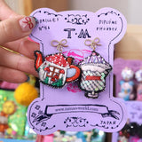 TM - MUS3793 Mushroom candy pots and pot earrings (pin)