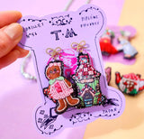 TM - MUS3792 Gingerbread and cake house earrings (pin)