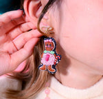 TM - MUS3792 Gingerbread and cake house earrings (pin)