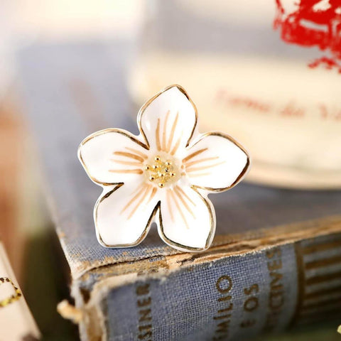 NB - BB229 White flower ring - Flower SS25