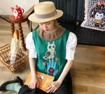 YK - YK2506 Ruffle Collar Sleeveless knit Top