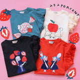 252% - 2522501 Print Cotton Ruffle Sleeve Tee