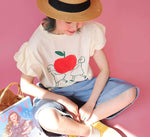 252% - 2522501 Print Cotton Ruffle Sleeve Tee