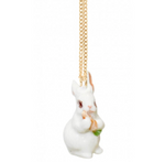 NB - U091 Necklace White Rabbit w.Carrot