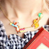 N2 - AQPP301 Fox and Cuddly bear Statement necklace