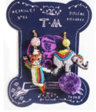 TM - PIE2647 Earrings Circus (Cat & Elephant)