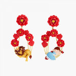 N2 - ANOZ108 The Wizard Of Oz Dorothy and The Cowardly Lion Asymmetrical Post Earrings