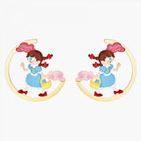 N2 - ANOZ103 The Wizard Of Oz Dorothy Asymmetrical Post Earrings