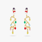 N2 - AQSP114 Snowman and fairy lights clip-on earrings