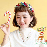 N2 - AQSP116 Reindeer and fairy lights clip-on earrings